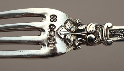 Victorian Silver Christening Set - Knife, Fork, Spoon.